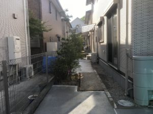 バックヤードコンクリート土間（川西市