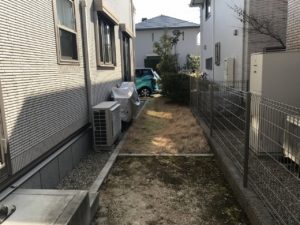 バックヤードリフォーム前（川西市